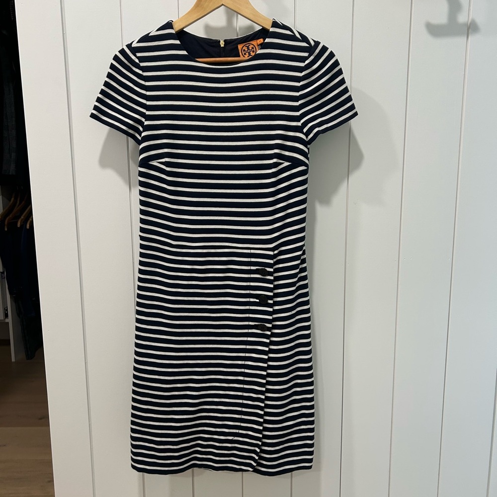 Tory Burch Navy and White Dress